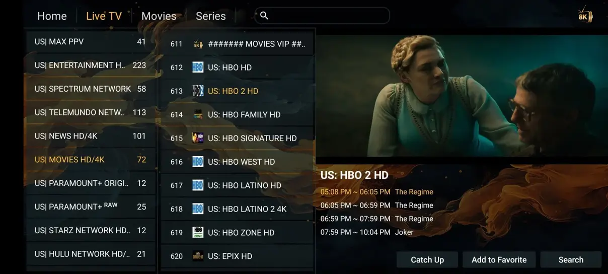 TiviBridge IPTV Live Streaming Screenshot 1