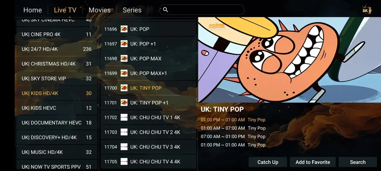 TiviBridge IPTV Live Streaming Screenshot 9